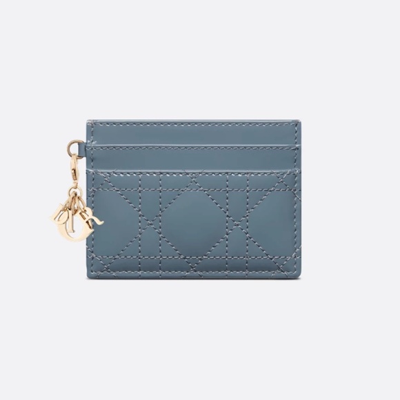 Dior 2022 Lady Five-Slot Card Holder Patent Leather Card Holder